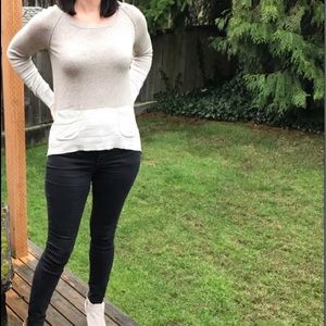 Micheal Stars Two-toned Sweater